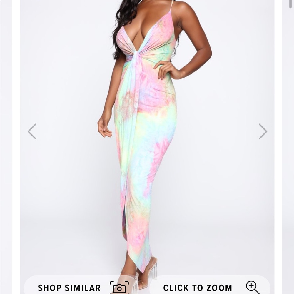 🌸Kari Tie Dye Maxi Dress - Pink/Combo🌸